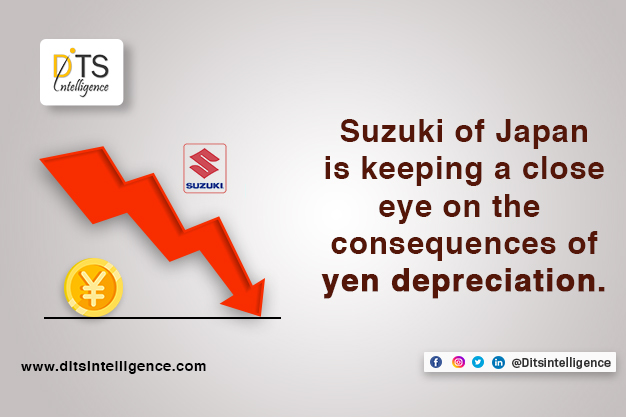 Suzuki of Japan is keeping a close eye on the consequences of yen depreciation.