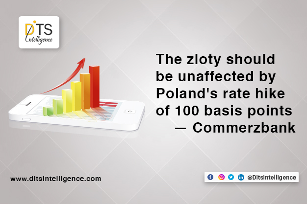 The zloty should be unaffected by Poland's rate hike of 100 basis points -Commerbzank